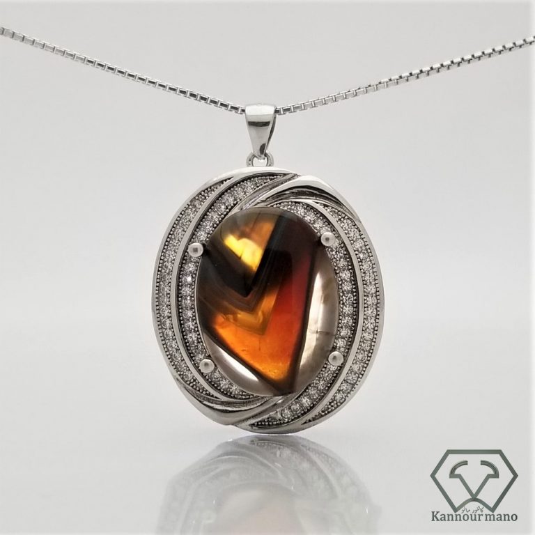 Rare Aqeeq Silver Necklace