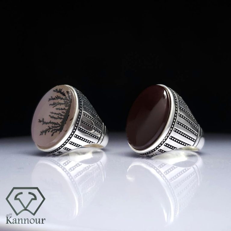 Silver Men's Ring With Natural Gemstone